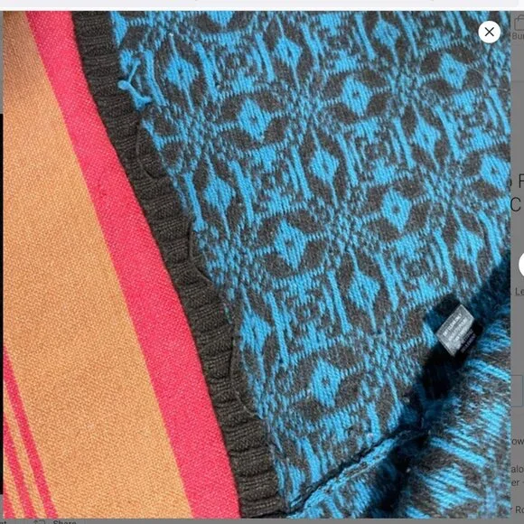 Rozae Nichols | Merino Wool Snap Front Cardigan w/ Chenille Cuffs, Sz M ♥ EUC - Picture 8 of 9